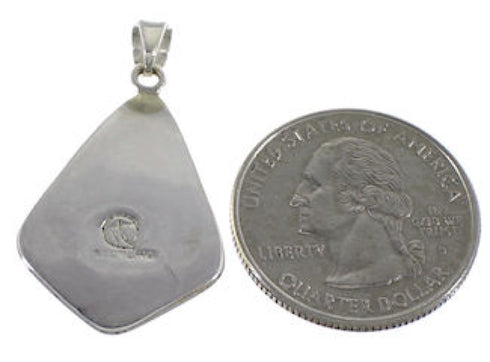Silver Southwestern Jewelry Turquoise Pendant EX29588